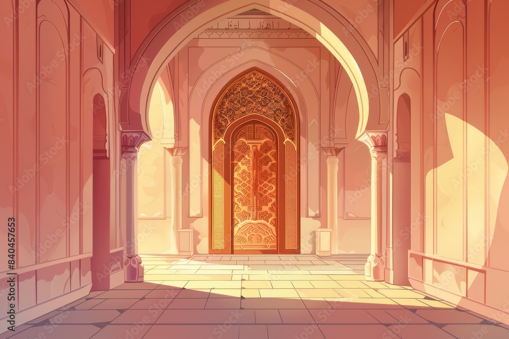 Islamic mosque interior Ramadan Kareem islamic background Islamic mosque interior Ramadan Kareem islamic background