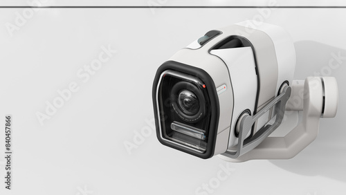 Obraz na płótnie Security CCTV camera. Scan the area for surveillance purposes. technology and innovation concept. 3D Render w salonie