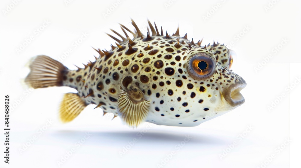 poisonous pufferfish Isolated on white background. Poisonous animals concept for designer poisonous pufferfish Isolated on white background. Poisonous animals concept for designer