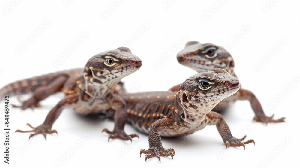 Naklejka premium toxic lizards isolated on white background