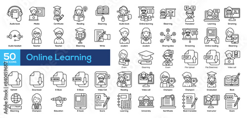 Online Learning Icon Collection