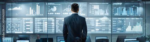 CFO Leading Hybrid Financial Review Meeting Concept with Financial Transparency and Analysis in Office Setting