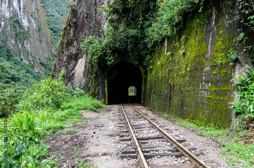 Railway connecting Cusco and Machu Picchu in Peru Railway connecting Cusco and Machu Picchu in Peru