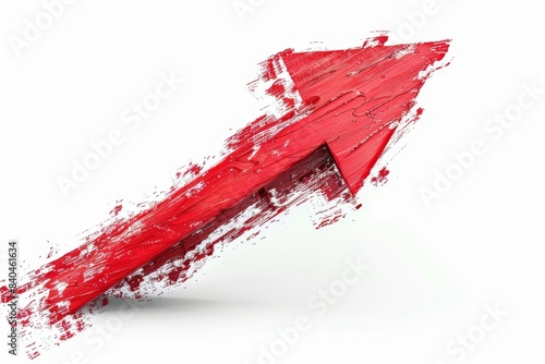 Red straight arrow from left to right on white background