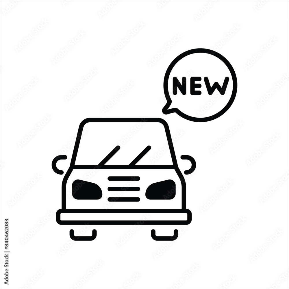 New car vector icon New car vector icon