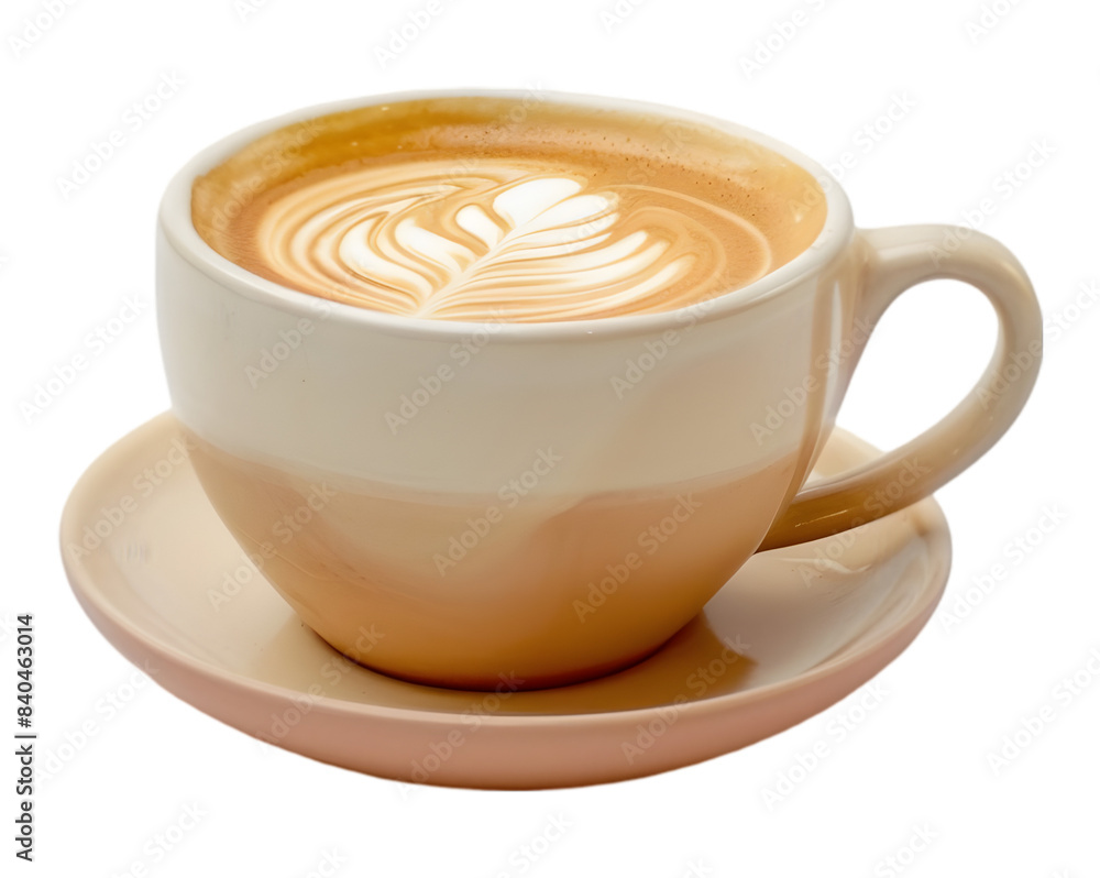 Cup of cappuccino, Cup of latte, on transparent background Cup of cappuccino, Cup of latte, on transparent background