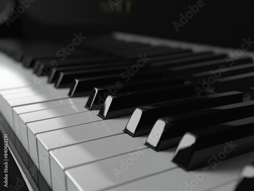 Wallpaper Mural Black and white piano keys, black background Torontodigital.ca