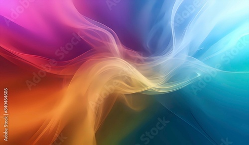 Abstract rainbow smoke background texture. AI generated. photo