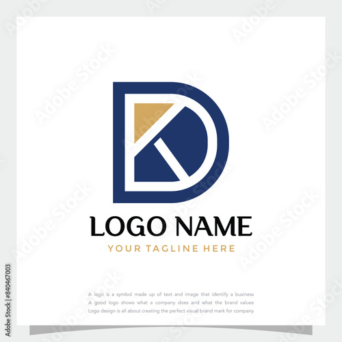 Free Download Premium Initial Letter DK or KD logo design. Trendy awesome artistic DK or KD initial based Alphabet icon logo - GFXLoad
