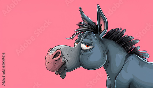 cartoon portrait of a horse