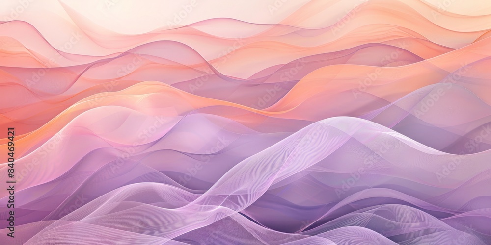 Abstract Pink And Orange Wavy Landscape Artwork Abstract Pink And Orange Wavy Landscape Artwork