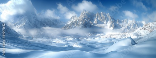 snowy mountain winter gorgeous landscape