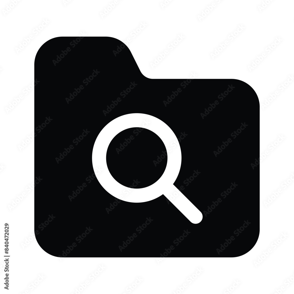 Folder searching icon design isolated on white background Folder searching icon design isolated on white background