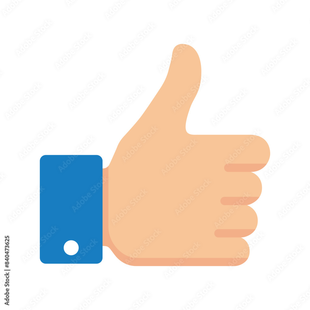 Thumb up gesture for like sign vector flat style Thumb up gesture for like sign vector flat style