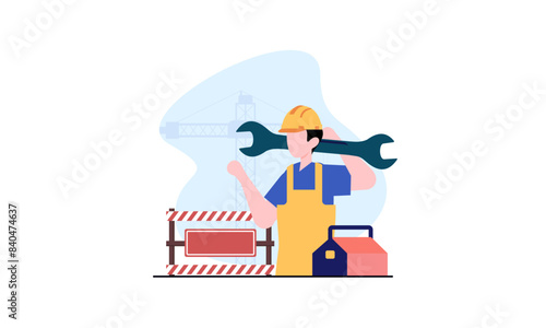 Happy international labor day vector illustration