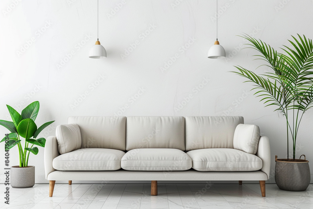 Modern Interior Design of Living room along with sofa set and indoor plants Modern Interior Design of Living room along with sofa set and indoor plants
