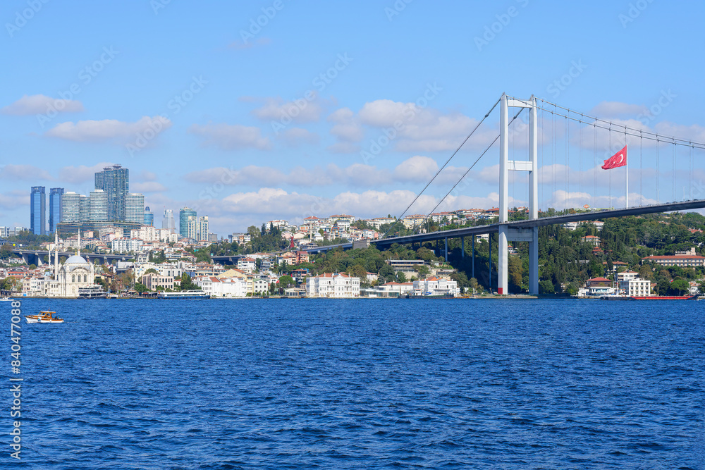 Bosphorus Bridge and Besiktas, Istanbul, Turkey Bosphorus Bridge and Besiktas, Istanbul, Turkey