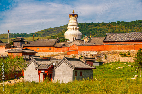 The monastery complex of Wudai Shan (Mount Wutai), UNESCO World Heritage Site, Shanxi photo