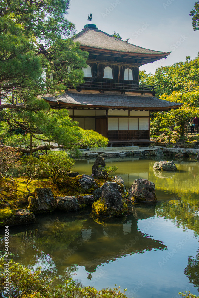 Kannon-den temple structure in the Ginkaku-ji Zen temple, UNESCO World Heritage Site, Kyoto, Honshu Kannon-den temple structure in the Ginkaku-ji Zen temple, UNESCO World Heritage Site, Kyoto, Honshu