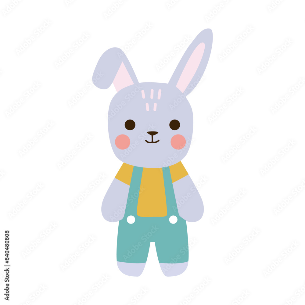 Cute Baby Bunny Character for Children. Children’s Animal Cartoon Vector Illustration. Cute Baby Bunny Character for Children. Children’s Animal Cartoon Vector Illustration.