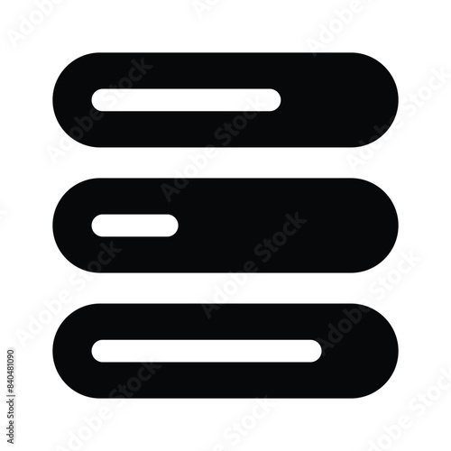 Well designed icon of loading bars, customizable vector design