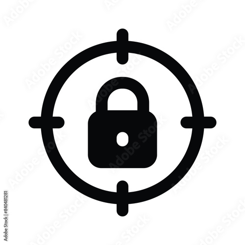 Download this amazing icon of security target, trendy vector design