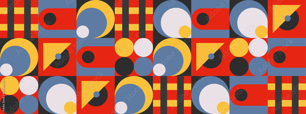 Mosaic geometric seamless pattern banner background Mosaic geometric seamless pattern banner background