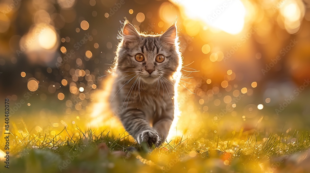 Obraz premium cat on the tree