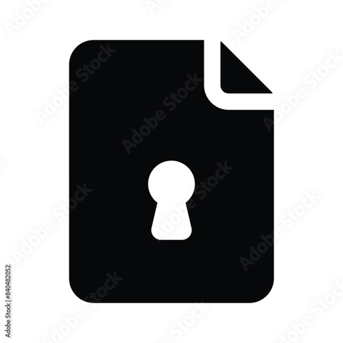 Amazing icon of secure document, ready to use vector