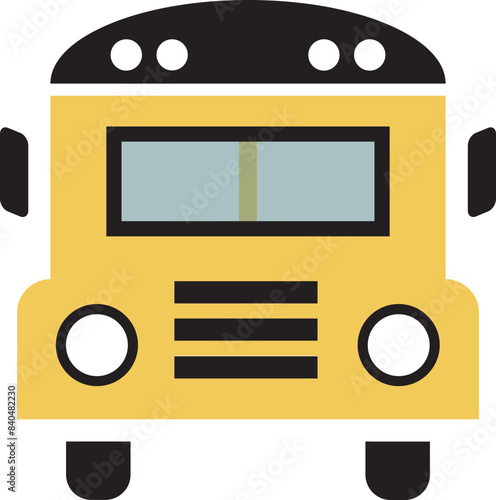 school bus flat icon