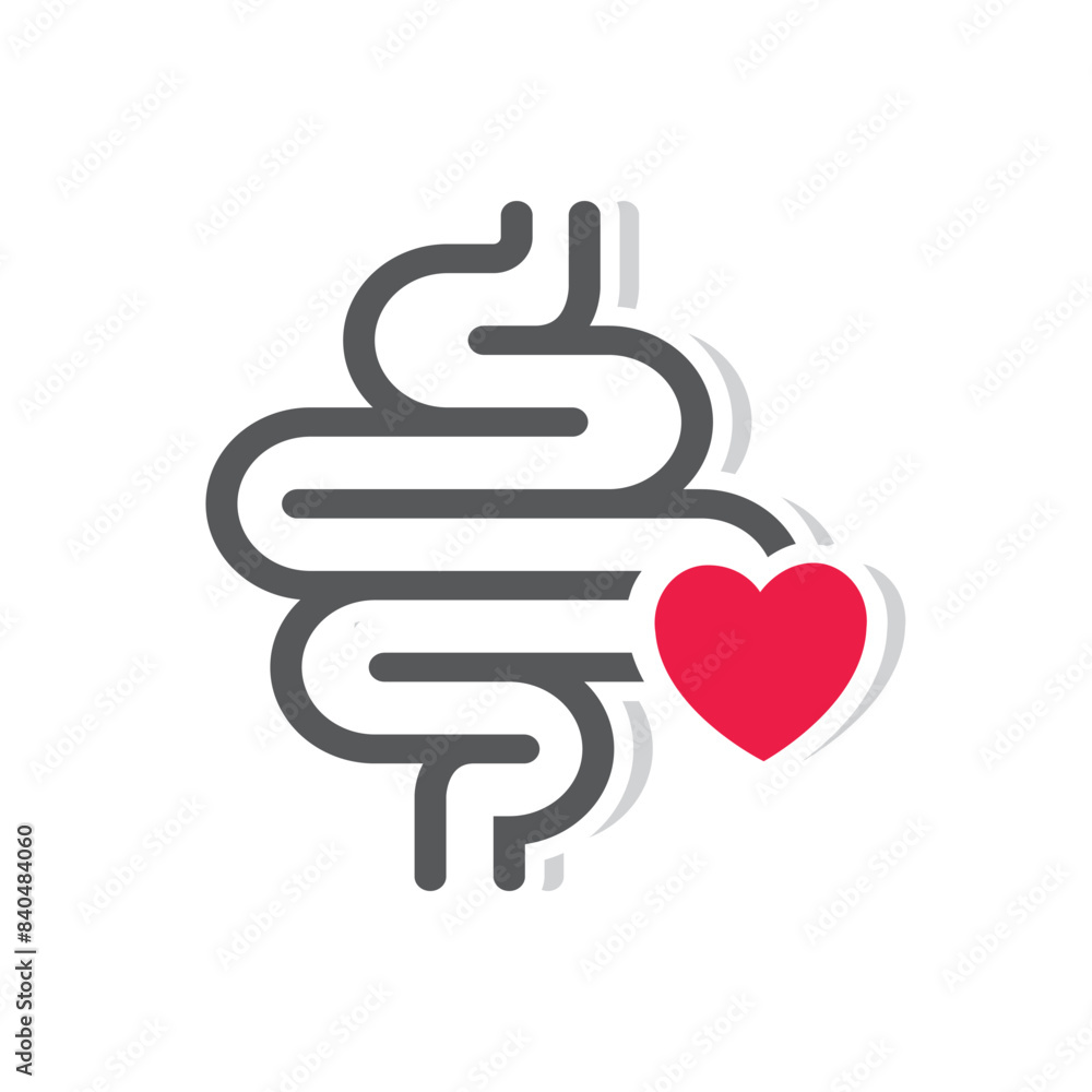 Digestion line icon. Vector symbol in trendy flat style on white background. Digestion sing for design. Digestion line icon. Vector symbol in trendy flat style on white background. Digestion sing for design.