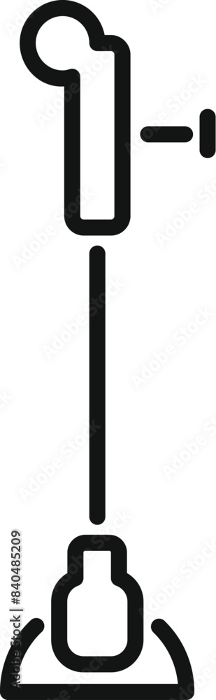 Outline vector icon illustration of a lab bunsen burner, a common science equipment Outline vector icon illustration of a lab bunsen burner, a common science equipment