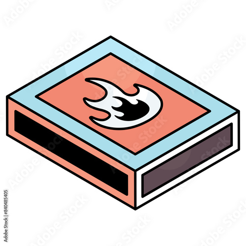 A beautiful design icon of matchbox