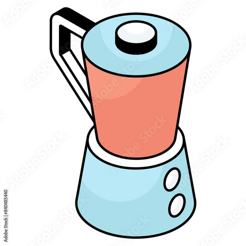 A flat design icon of blender 