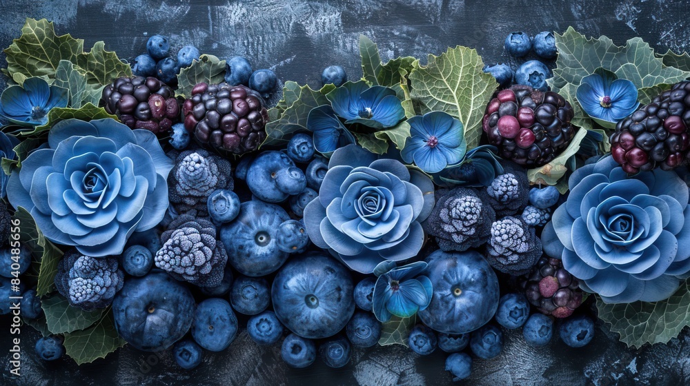 Various varieties of blue food Various varieties of blue food