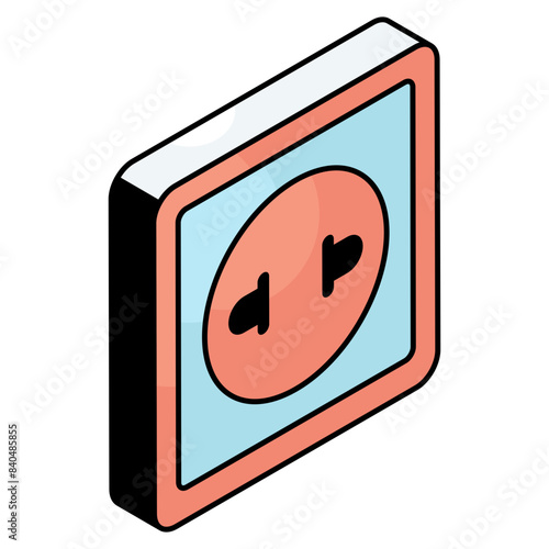A trendy design icon of receptacle