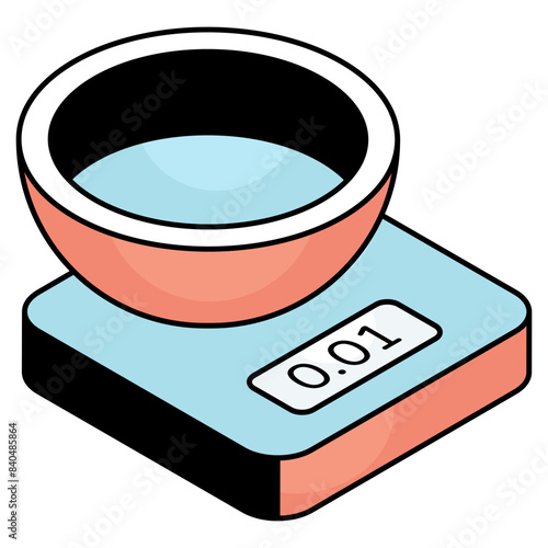 A trendy design icon of weighing scale
