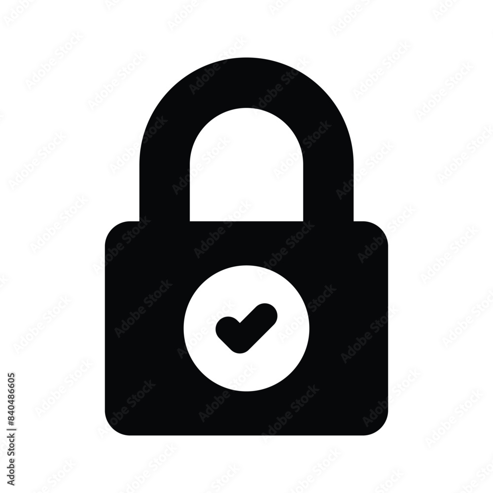 Padlock icon, vector of security and protection Padlock icon, vector of security and protection