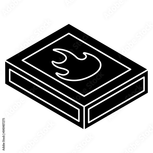 A beautiful design icon of matchbox