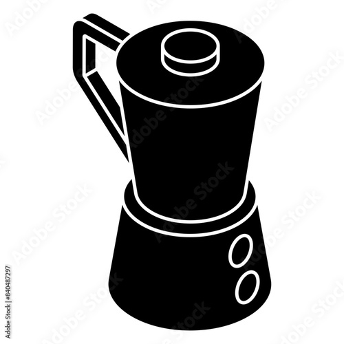 A flat design icon of blender 