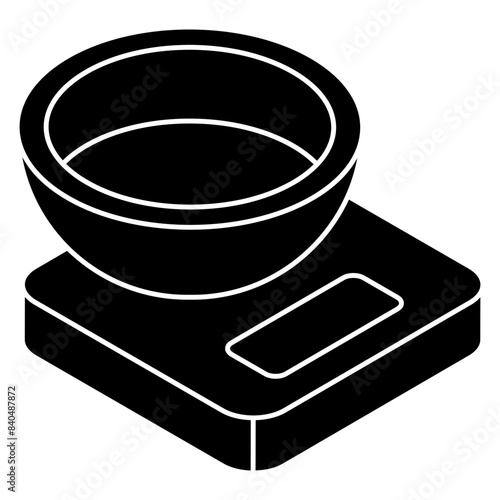A trendy design icon of weighing scale