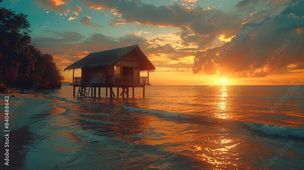 Modern Beach Hut on Stilts: Sunset Serenade
Modern Beach Hut on Stilts: Sunset Serenade