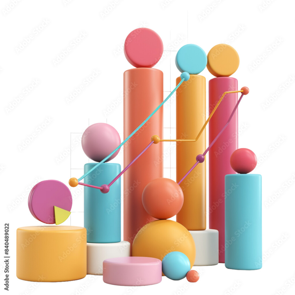 Business graphs, business status analysis to plan the future