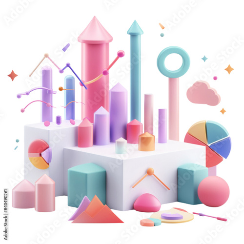 Business graphs, business status analysis to plan the future