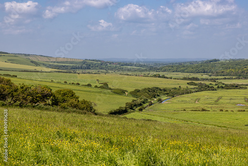 Looking out over a rural Sussex view on a sunny summer's day