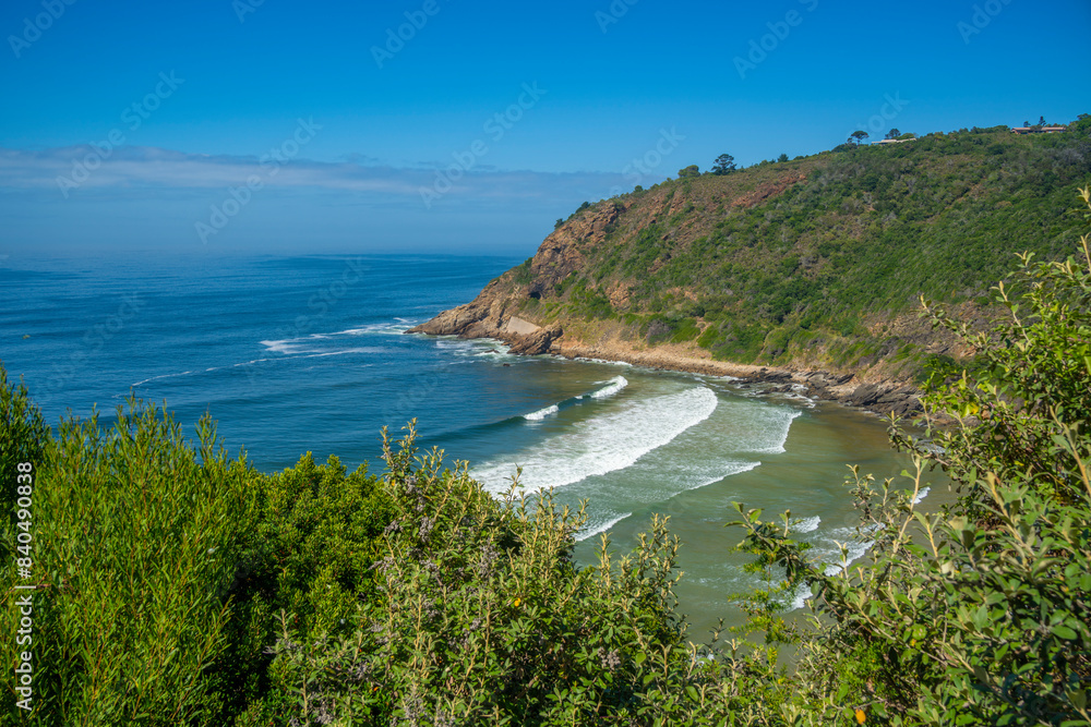 View of Indian Ocean and dramatic coastline at Wilderness from Dolphin Point, Wilderness, Western Cape View of Indian Ocean and dramatic coastline at Wilderness from Dolphin Point, Wilderness, Western Cape