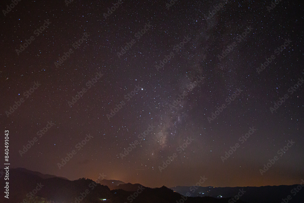 The Milky Way in the morning is beautiful. The Milky Way in the morning is beautiful.