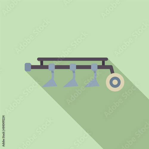 Minimalist vector illustration of gym bench press equipment on a pastel green background