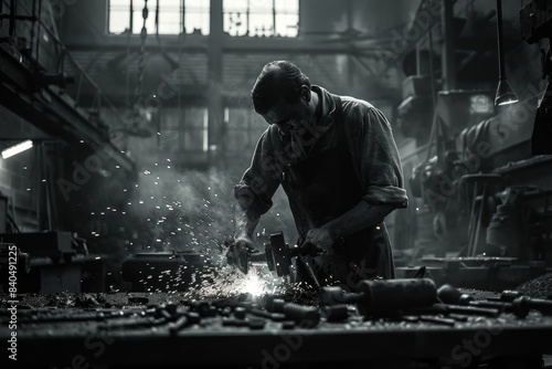 Blacksmith Forging Iron: Industrial Craftsmanship   © Kristian