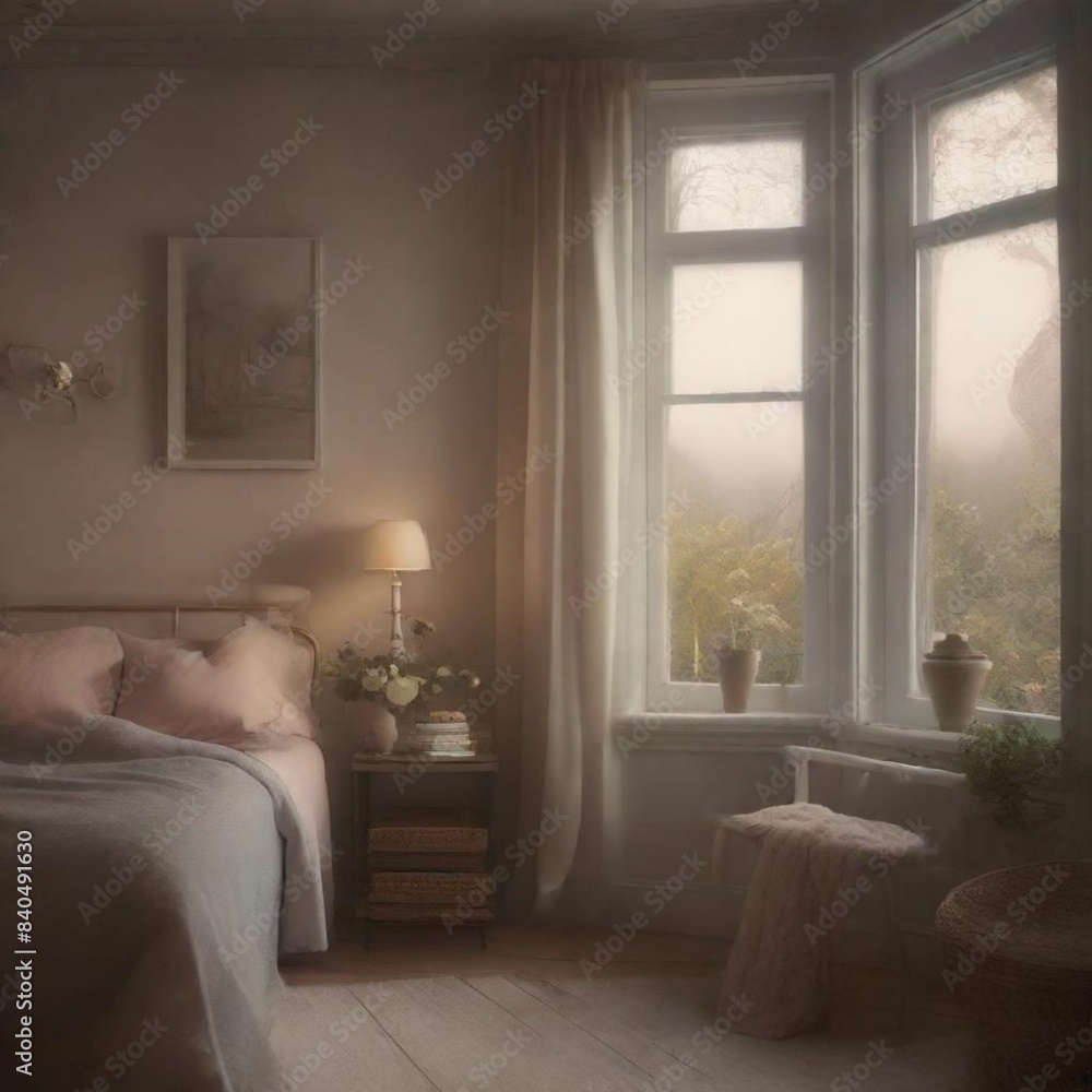 Fototapeta premium luxury comfortable bedroom